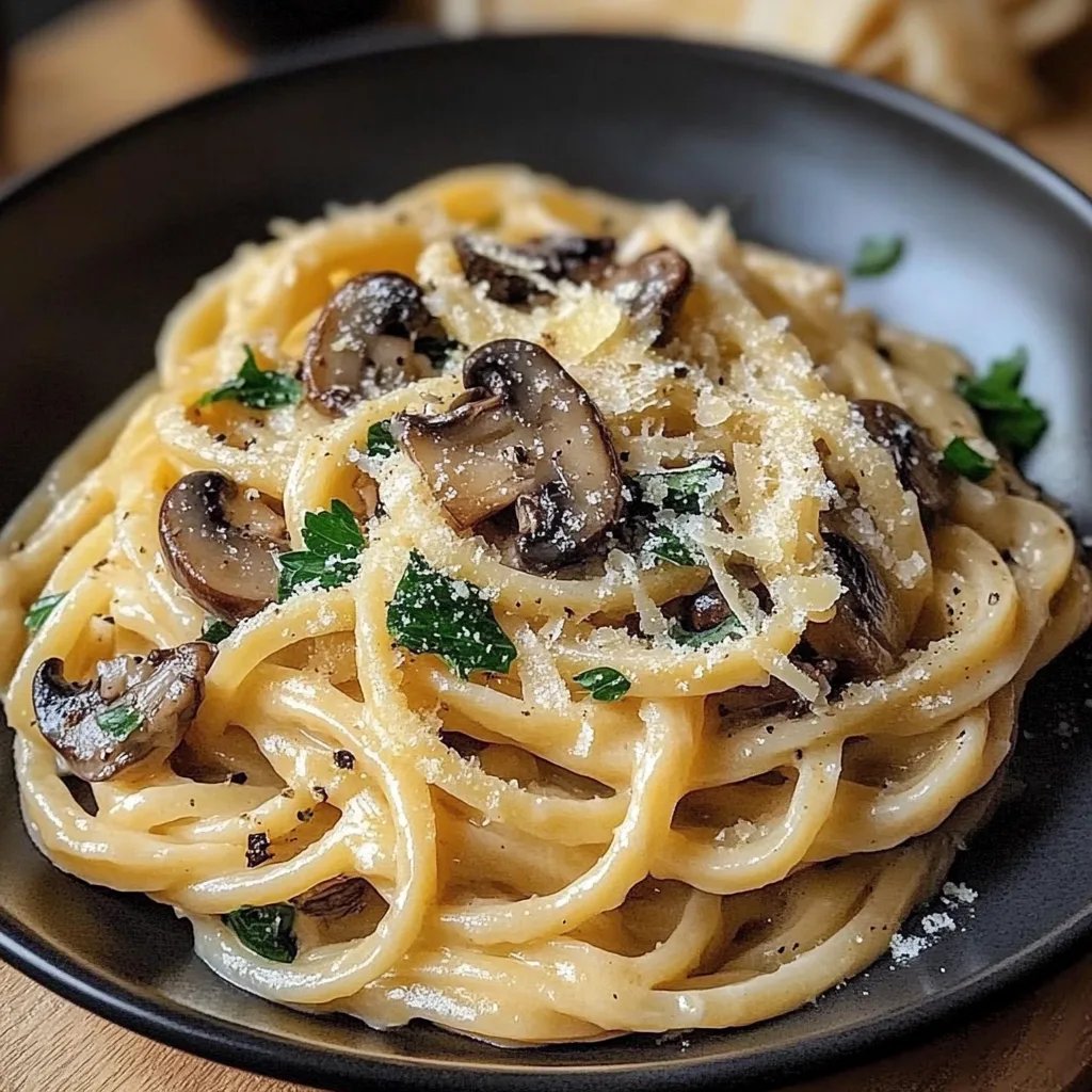 Caramelisierte Lauch- und Pilz-Gruyere-Pasta