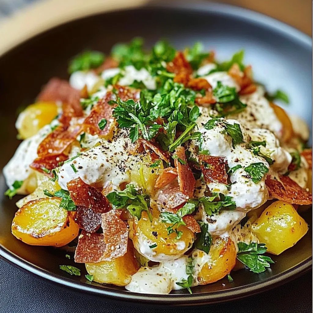 Krosser Kartoffelsalat mit Senf-Dressing