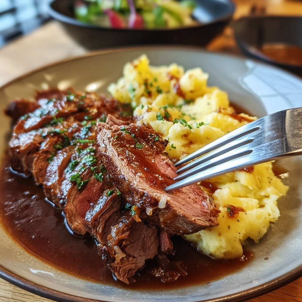 Rehrücken mit Kartoffelpüree, Sauce und Feldsalat von DasperfekteDinner