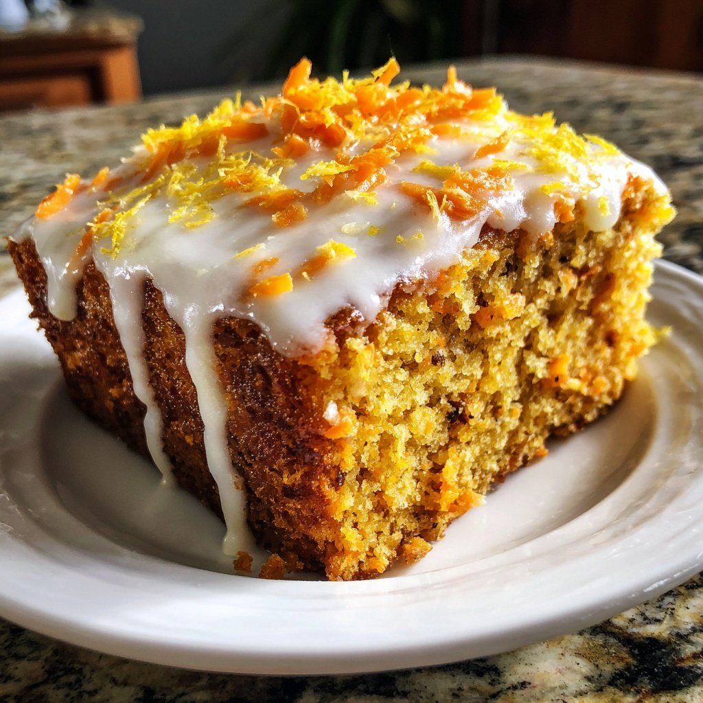Karottenkuchen Mit Zitronenglasur