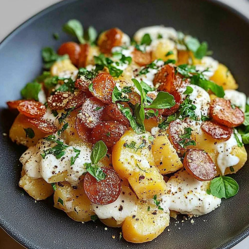 Krosser Kartoffelsalat mit Senf-Dressing