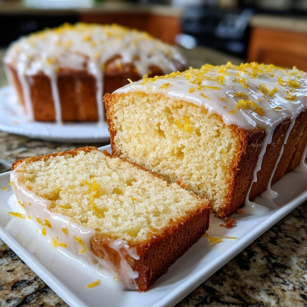 Zitronenkuchen mit Joghurtglasur