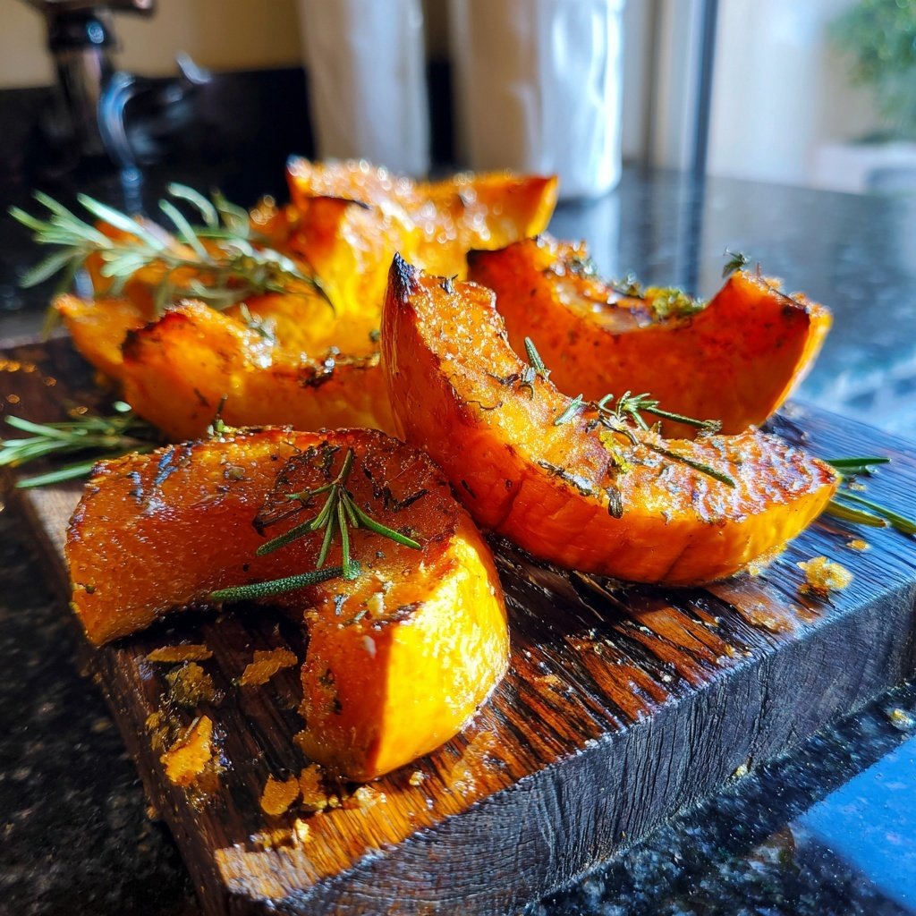 Ofen Kürbis Mit Rosmarin