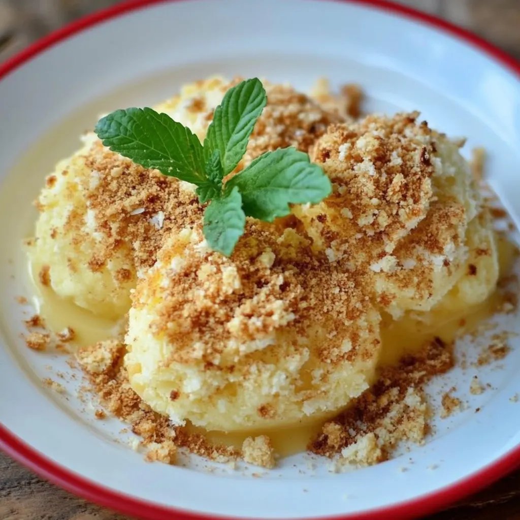 Flaumige Apfelknödel