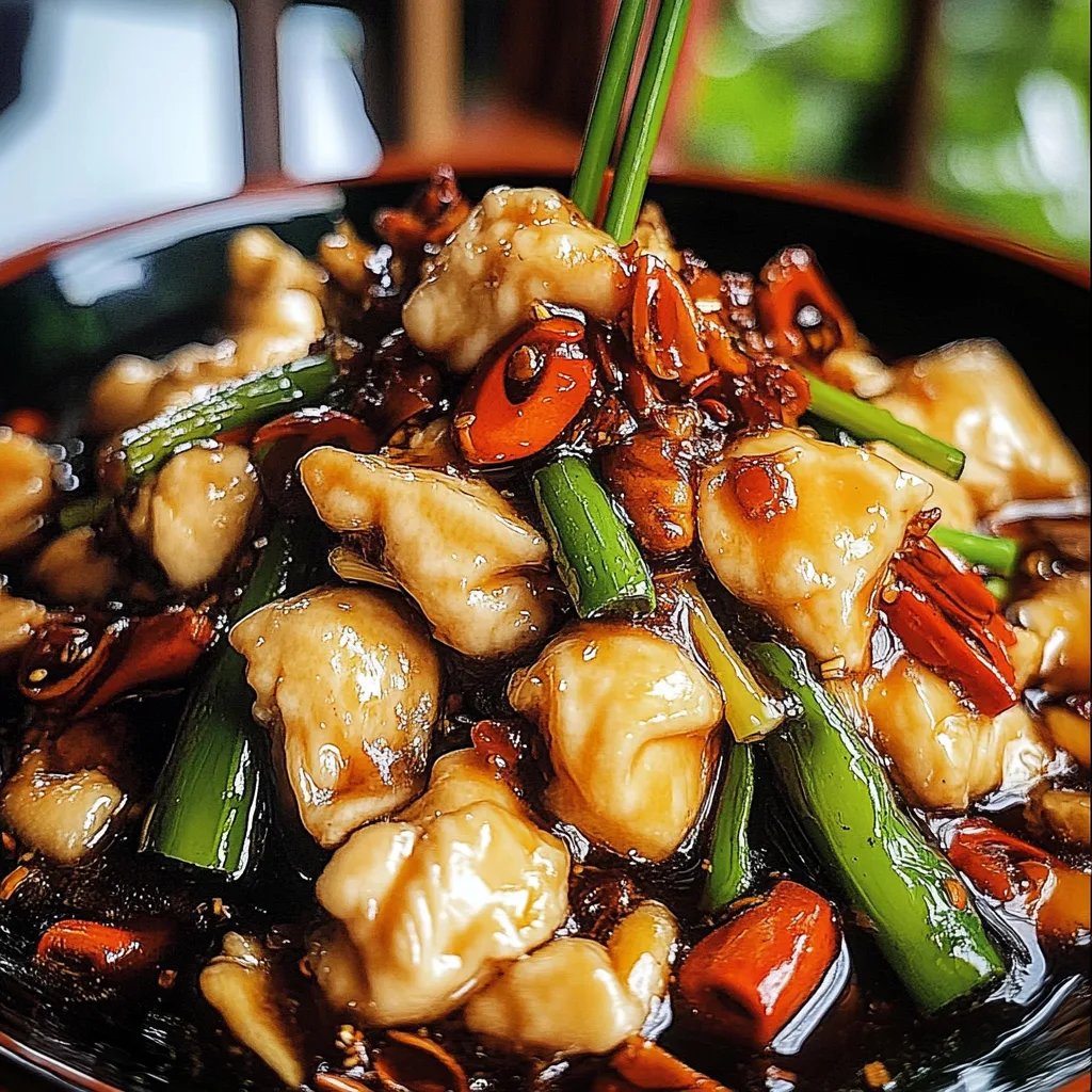 Chinesisches Huhn in Knoblauchsoße