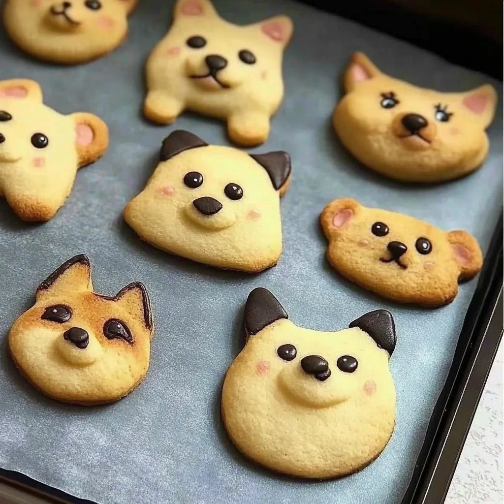 Handmade Dog Face Cookies