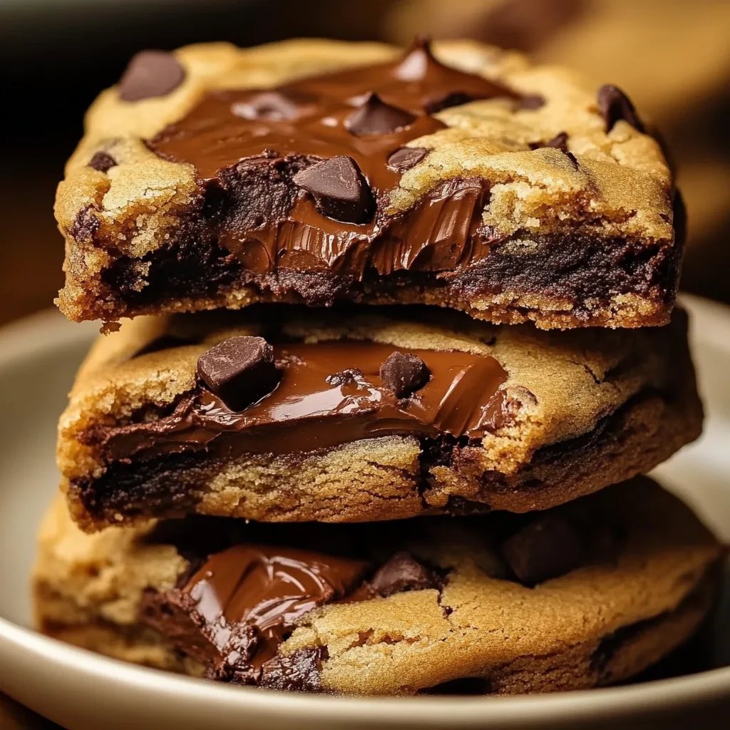 Mit Nutella gefüllte Schokoladenkekse