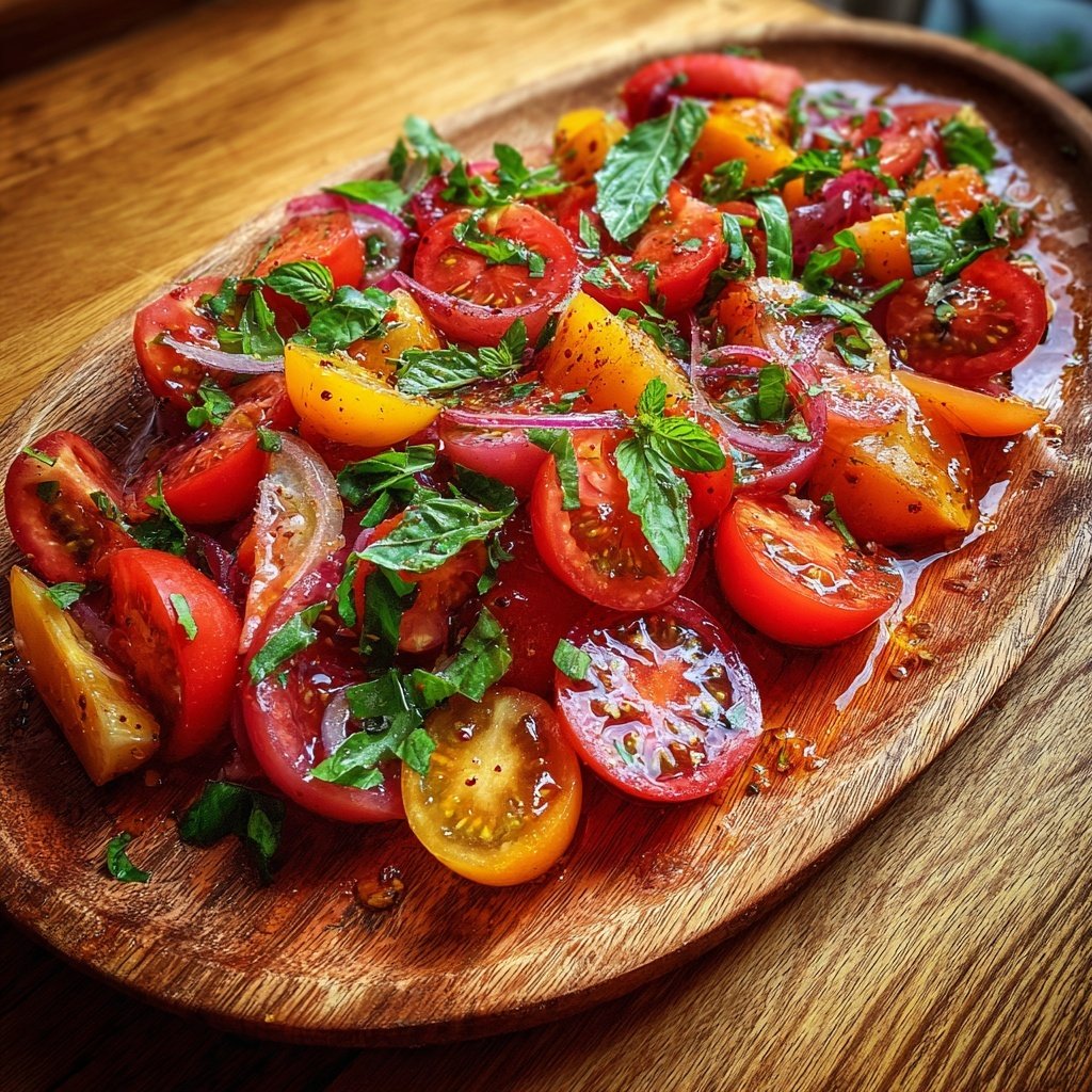 Tomaten Basilikum Salat Zum Grillen