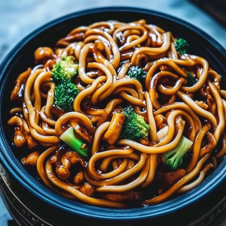 Hähnchen Teriyaki Nudeln