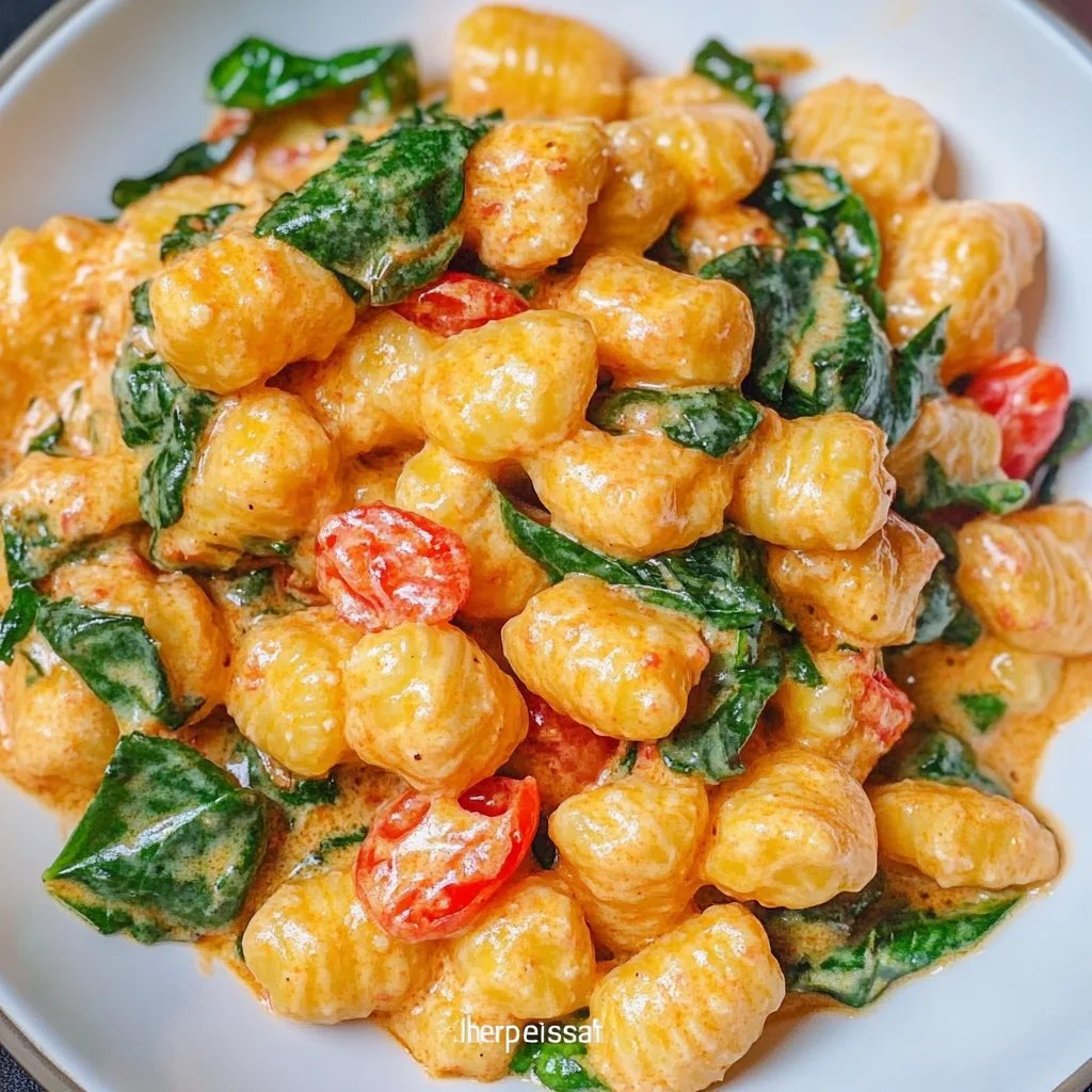 Gnocchi-Pfanne mit Tomate & Spinat