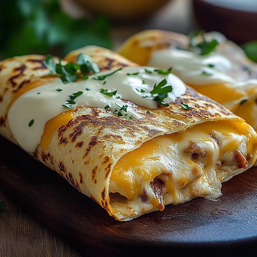 Käse-Hähnchen-Wraps