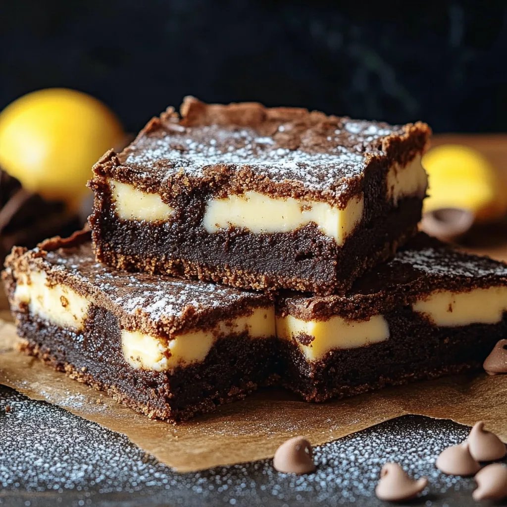 Köstliche hausgemachte Käsekuchen-Brownies